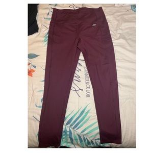 Burgandy workout leggings